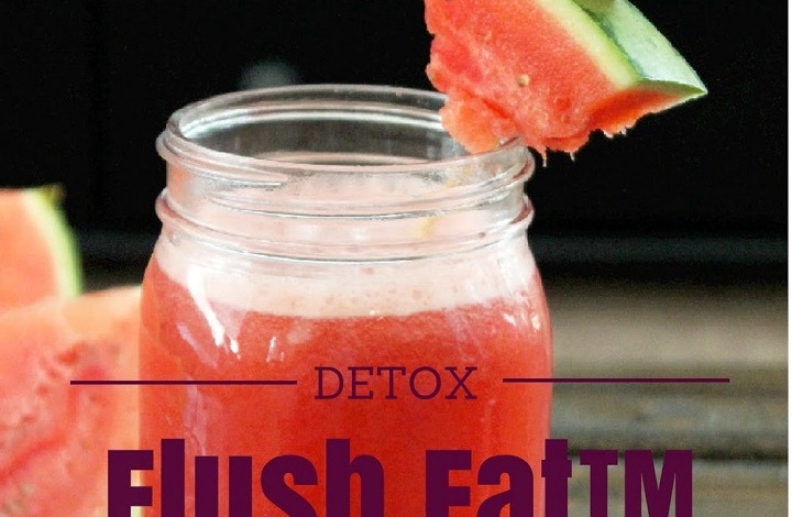 Strawberry Watermelon Flush Fat Detox Water