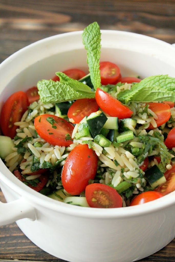 Orzo Tabbouleh Salad - Not Quite a Vegan